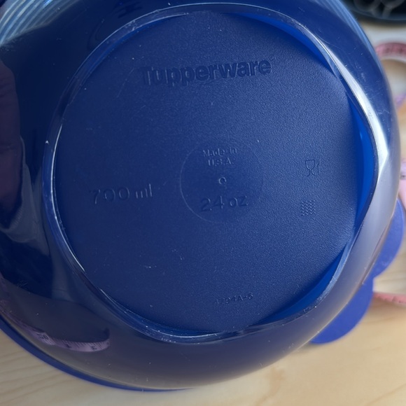 Tupperware Bowls Plates Cups Blue Set of 7 - Picture 14 of 15